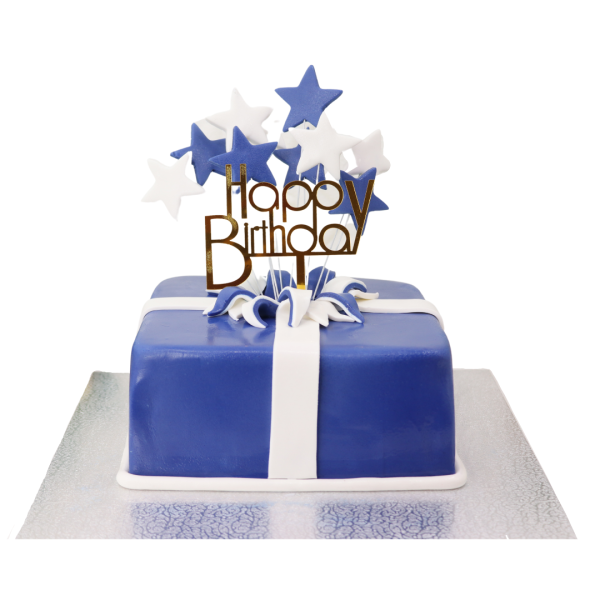 Royal Blue Star Celebration cake