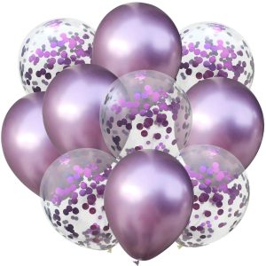 Lavender 12" 10 pcs Filled With Helium Balloons