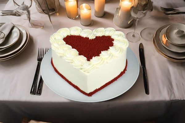 Red Velvet Heart Cake