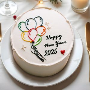 Balloon New Year Cake