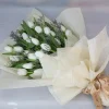 White Tulip Bouquet - Image 2