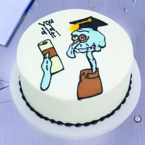 Squidward Graduation Cake