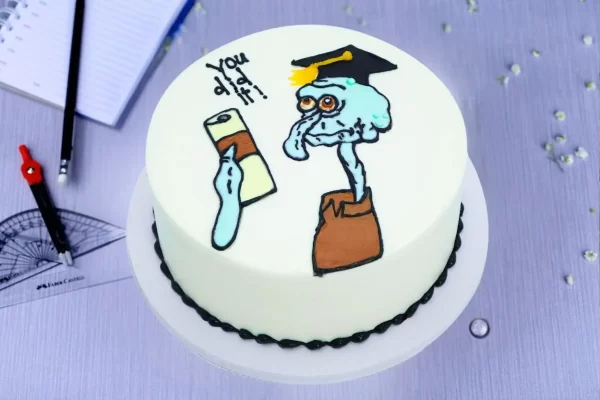 Squidward Graduation Cake