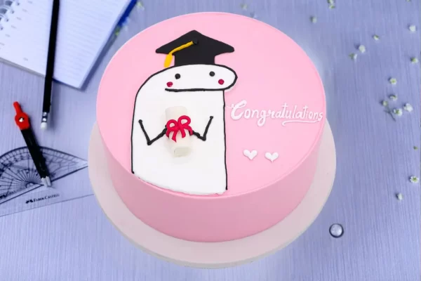 Flork Meme Graduation Cake
