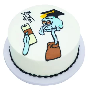 Squidward Graduation Cake