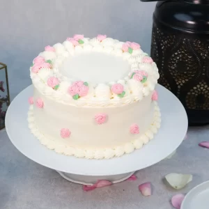 Vintage Pink Flower Cake